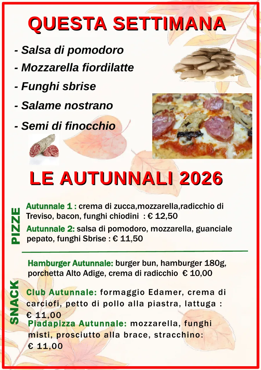 Listino online : Nuovo listino Pizzaidea Ceggia